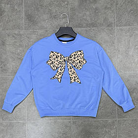 Оверсайз світшот "Бантік" для дівчаток р.134/158; Гурт. Україна