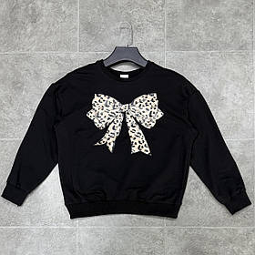 Оверсайз світшот "Бантік" для дівчаток р.134/158; Гурт. Україна