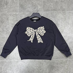 Оверсайз світшот "Бантік" для дівчаток р.134/158; Гурт. Україна