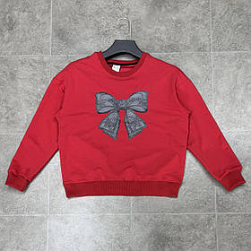 Оверсайз світшот "Бантік" для дівчаток р.134/158; Гурт. Україна