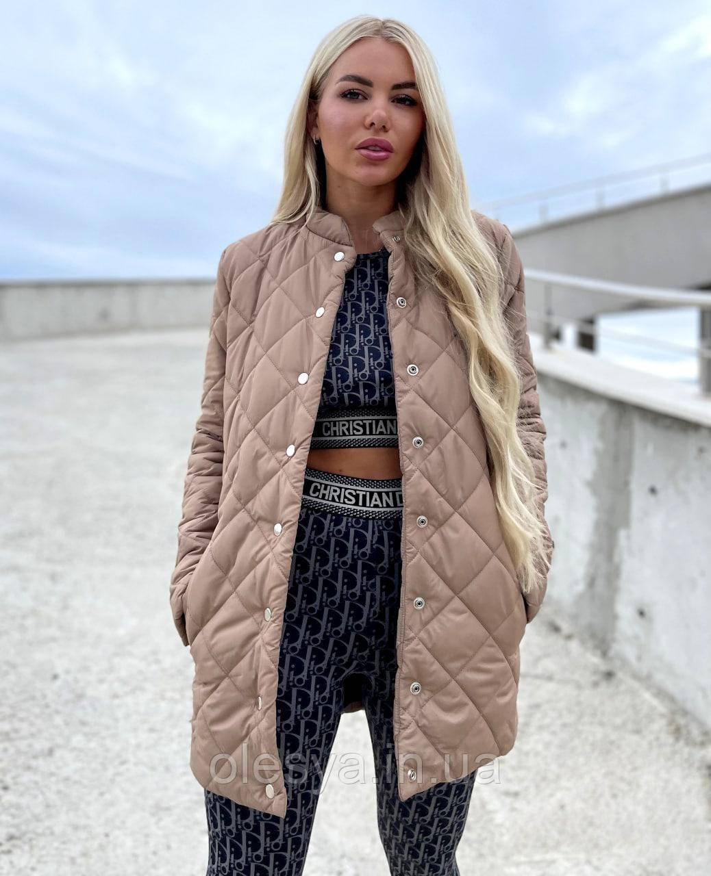 Демісезонна жіноча стьобана куртка весна- осінь 1026 Розміри 42- 52, фото 1
