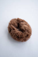 Хутряна гумка-гумка для волосся коричнева