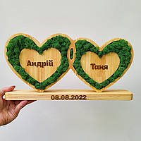 Іменний Подарунок на весілля молодятам,подарунок на річницю дружині, на річницю весілля батькам