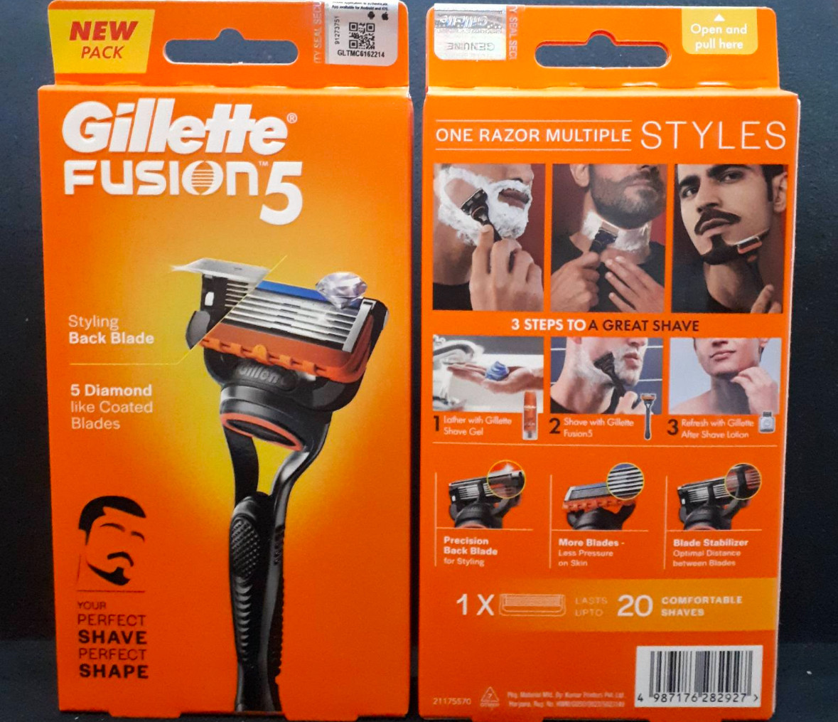 Станок для гоління чоловічий Gillette Fusion5 з 1 змінним картриджем, фото 1