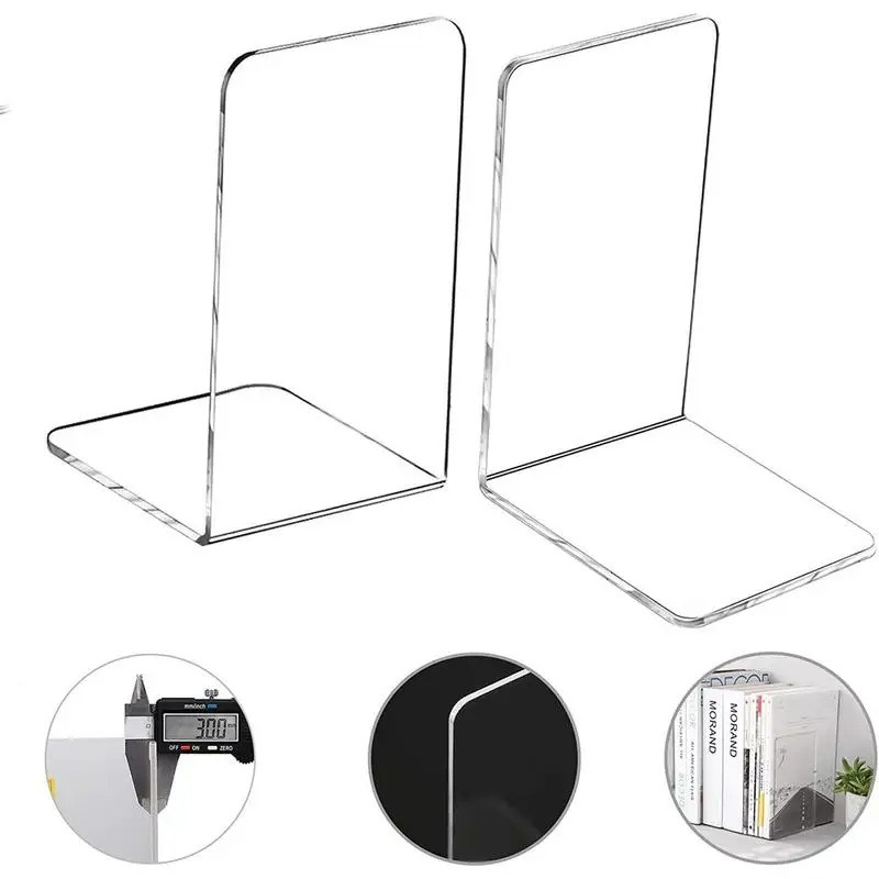 Тримач/упор для книг набір 4 шт. прозорий акрил (GS-141116), фото 1