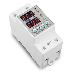 Реле контролю напруги та струму з РК, 220В, 63А, 2DIN, TOMZN TOVPD1-60-EC