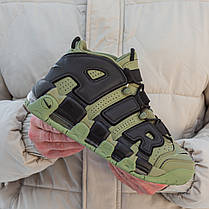 Чоловічі Кросівки Nike Air More Uptempo Khaki Black / Найк Аїр Мор Аптемпо Хакі з Чорним, фото 4