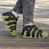 Чоловічі Кросівки Nike Air More Uptempo Khaki Black / Найк Аїр Мор Аптемпо Хакі з Чорним, фото 6