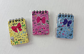 Блокнот А7 Бантик На спіралі 54 аркуша Тверда обл (137638)