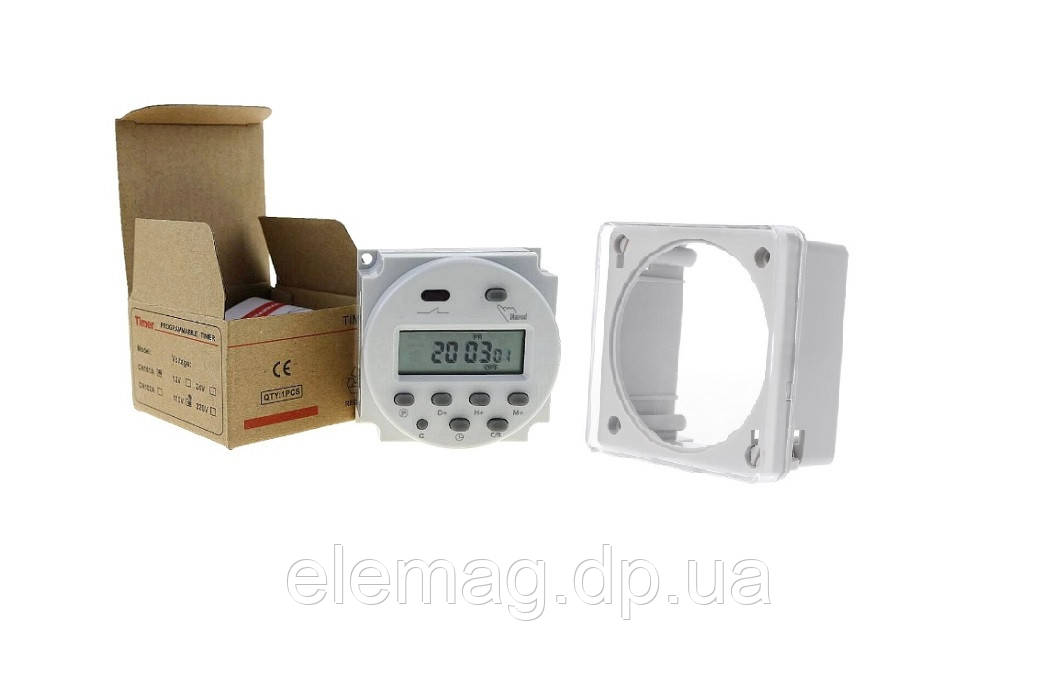 Тижневе реле часу 220 В 16(8)А CN101A з монтажною коробкою