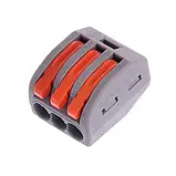 Клемa швидкого монтажу 3 х 2.5 / 4 мм2, 32 А (Ваго/Wago) 222-413 РСТ-213. Негорючий. Набір 53 шт. у кейсі, фото 3