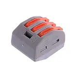 Клемa швидкого монтажу 3 х 2.5 / 4 мм2, 32 А (Ваго/Wago) 222-413 РСТ-213. Негорючий. Набір 53 шт. у кейсі, фото 8