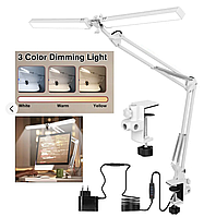 Лампа безтінова настільна подвійна LED біла USB