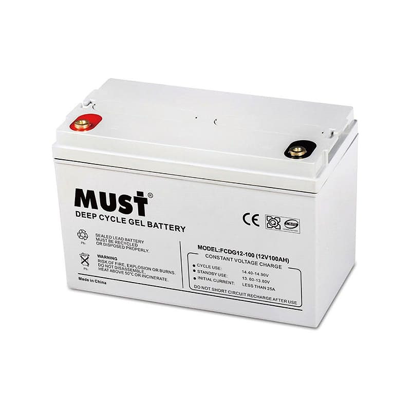 Акумулятор гелевий Must FCDG12-100 Deep cycle 12V 100AH, фото 1