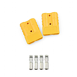 Конектор, роз'єм Леонардо 600 вольтів 50 ампер комплект 2 шт. жовтий, фото 2