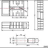 Конектор, роз'єм Леонардо 600 вольтів 50 ампер комплект 2 шт. жовтий, фото 5