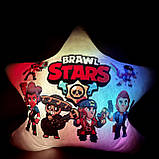 Подушка нічник Brawl Stars — м'яка іграшка 2в1 Бравл Стар, фото 3