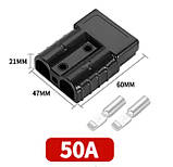 Конектор, роз'єм Леонардо 600 вольтів 50 ампер комплект 2 шт. чорний, фото 2