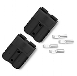 Конектор, роз'єм Леонардо 600 вольтів 50 ампер комплект 2 шт. чорний, фото 3