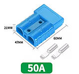 Конектор, роз'єм Леонардо 600 вольтів 50 ампер комплект 2 шт. синій, фото 5