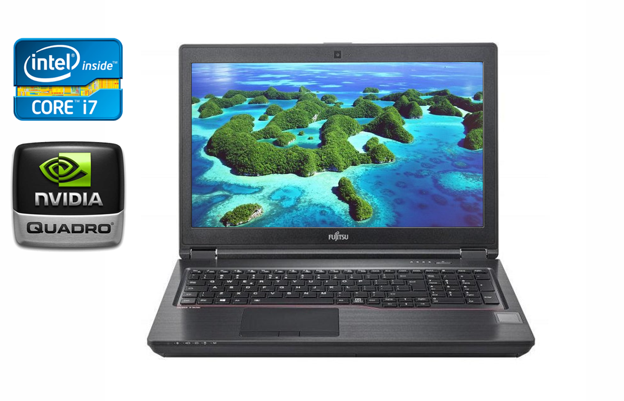 Ноутбук Fujitsu Celsius H780/ 15.6" (1920x1080)/ Core i7-8750H/ 32 GB RAM/ 512 GB SSD/ Quadro P600 4GB