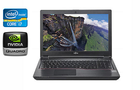 Ноутбук Б-клас Fujitsu Celsius H780/ 15.6" (1920x1080)/ Core i7-8750H/ 32 GB RAM/ 512 GB SSD/ Quadro P600 4GB, фото 1