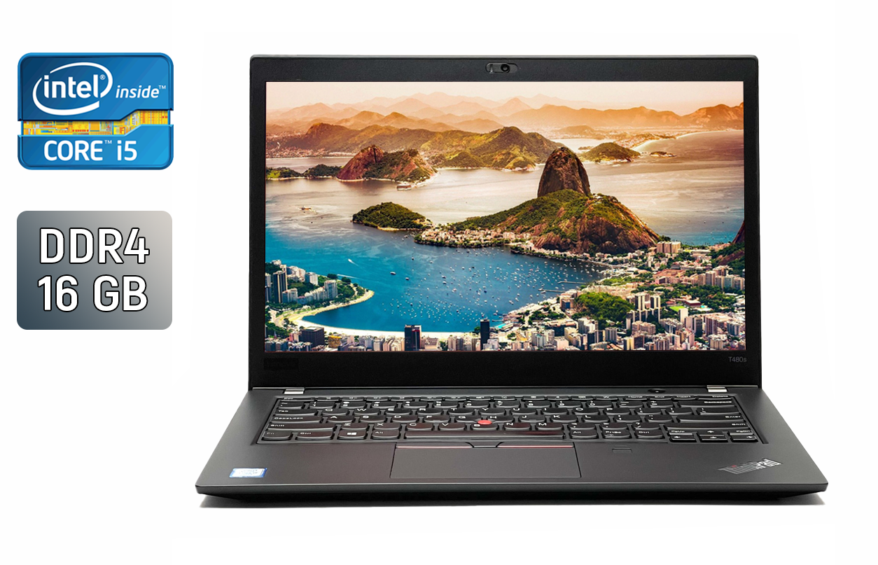 Ультрабук Б-клас Lenovo ThinkPad T480s/ 14" (1920x1080)/ Core i5-8350U/ 16 GB RAM/ 480 GB SSD/ UHD 620