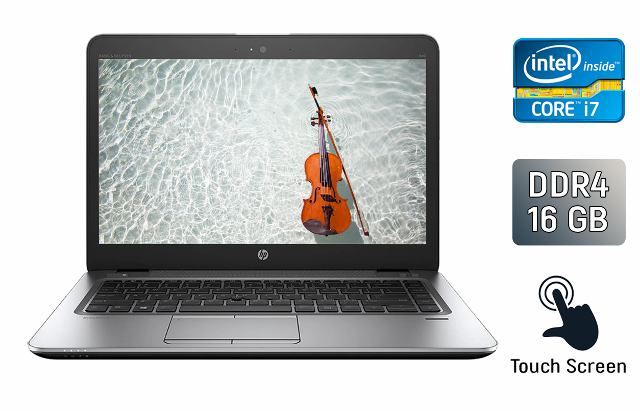 Ультрабук HP EliteBook 840 G4/ 14" (1920x1080) Сенсорний/ Core i7-7500U/ 16 GB RAM/ 480 GB SSD/ HD 620