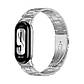 Комплект ремінців для фітнес-браслету Xiaomi Mi Band 8,9,10 Bead design Silver - Milanese design Black, фото 2