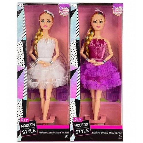 Лялька 29см 1112-1 Балерина шарнірна 2кольори в коробці р.32х5.5х12см