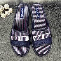 Тапочки кімнатні жіночі Белста сині з відкритим носком 2470, фото 2