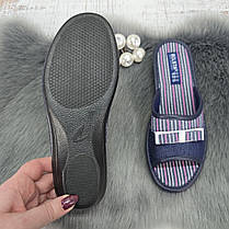 Тапочки кімнатні жіночі Белста сині з відкритим носком 2470, фото 4