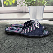 Тапочки кімнатні жіночі Белста сині з відкритим носком 2470, фото 5