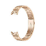 Комплект ремінців для фітнес-браслету Xiaomi Mi Band 8,9,10 Bead design Black-Rose gold, фото 5