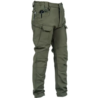 Штани Gman Софт Шел Soft Shell утеплені на флісі Олива Розмір L