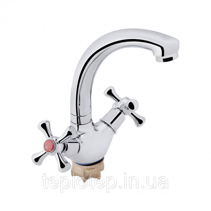 Змішувач для кухні Lidz Lamb 272F двохвентильний LDLAM272FCRM22018 Chrome, фото 1