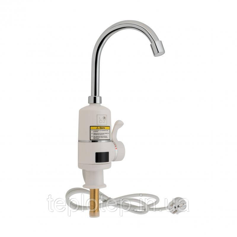 Проточний кран-водонагрівач кухонний для кухні Lidz Warm 056 LDWAR056WCR24984 White / Chrome, фото 1