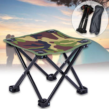 Стілець-табурет кемпінговий складаний 28х28х24 см з чохлом AND HX-28 Камуфляж