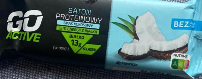 Батончик протеїновий кокос Go Active 13гр білка / 40гр