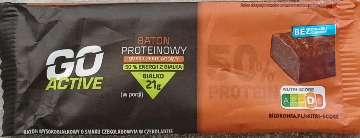 Батончик протеїновий шоколадний Go Active 21гр білка / 135гр