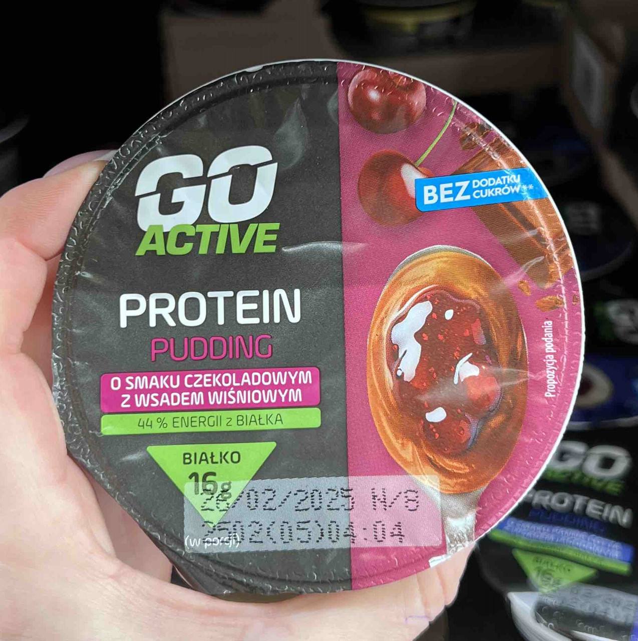 Пудинг з вишневим джемом протеїновий Go Active 16 гр білка / 200гр