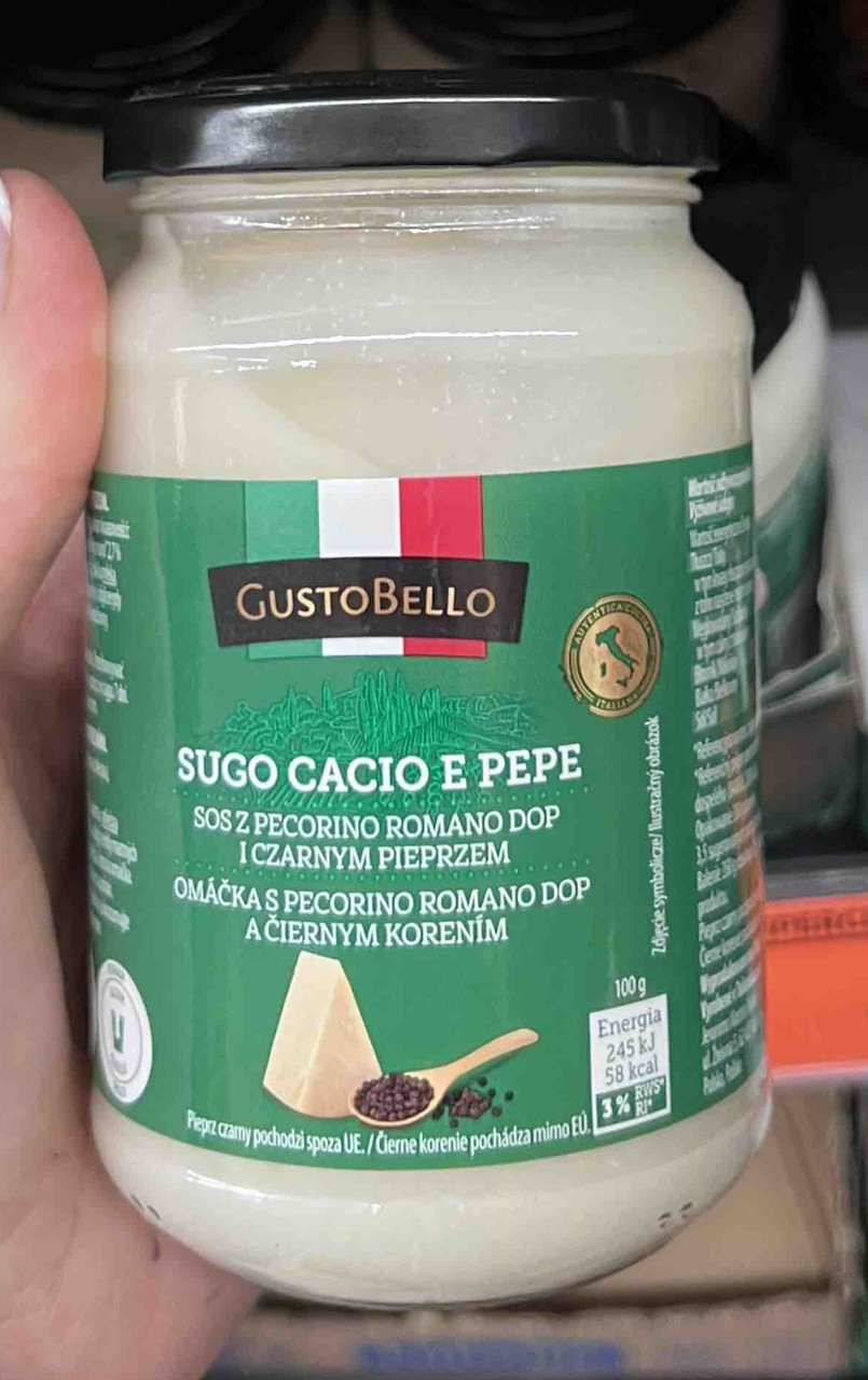 Соус сирний з сиром пекоріно та перцем Gusto Bello 190гр