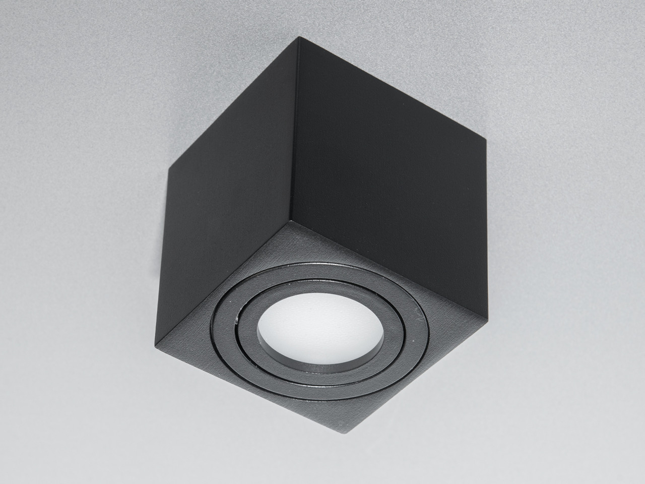 Накладний квадратний точковий світильник для ванної кімнати, чорний PMR-210-S-BK