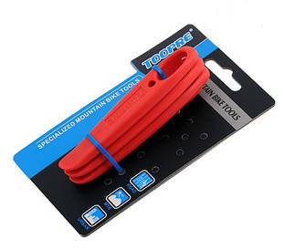 Бортирівне лопатки для монтажу велопокришок 3 шт. пластик червоній Toopre