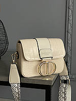 Леді Dior міни рептилія молочний