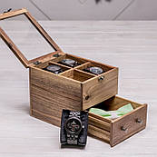Органайзер - коробочка для зберігання наручних годинників з персоналізацією Іменна шкатулка