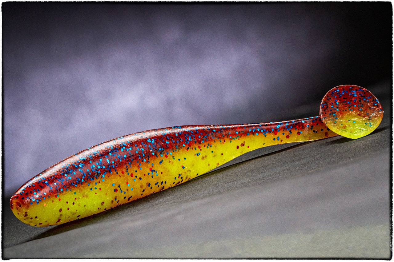 Силікон Keitech Easy Shiner 4" ea#15 grape chart red flk, фото 1