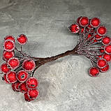 Калина в цукрі, колір -червоний, 1 пучок (38-40 ягід), Червоний, фото 2