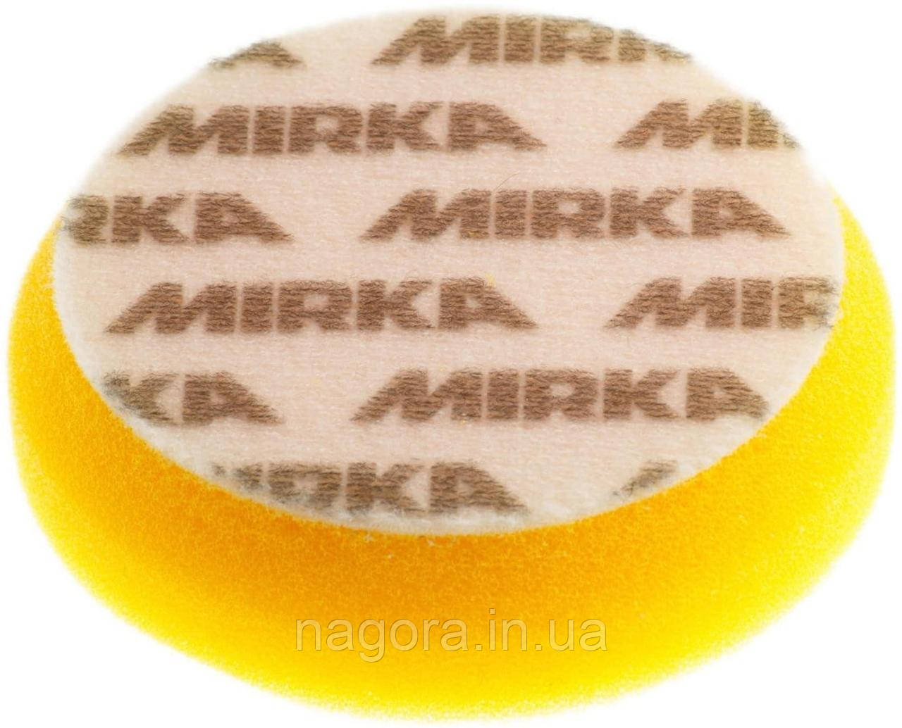 Полірувальний поролоновий диск MIRKA, діаметр Ø 85 мм, жовтий, плоский