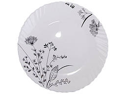Тарілка Vittora Чорно біле суцвіття 190мм десертна
